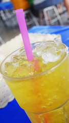 Chrysanthemum drink water sweet and ice