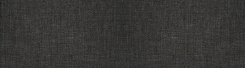 Dark gray anthracite black natural cotton linen textile texture background banner panorama - obrazy, fototapety, plakaty