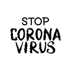 Stop Coronavirus with red circle sign for poster warning china quarantine, biohazard danger, corona virus infestion vector typography, novel coronavirus 2019-nCoV and medical mask alert, global flu