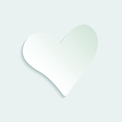 paper heart icon. heart symbol  vector