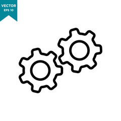 gear icon vector logo template, setting icon 