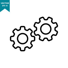 gear icon vector logo template, setting icon 