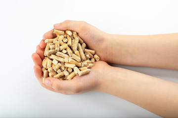 Hand wood pellets