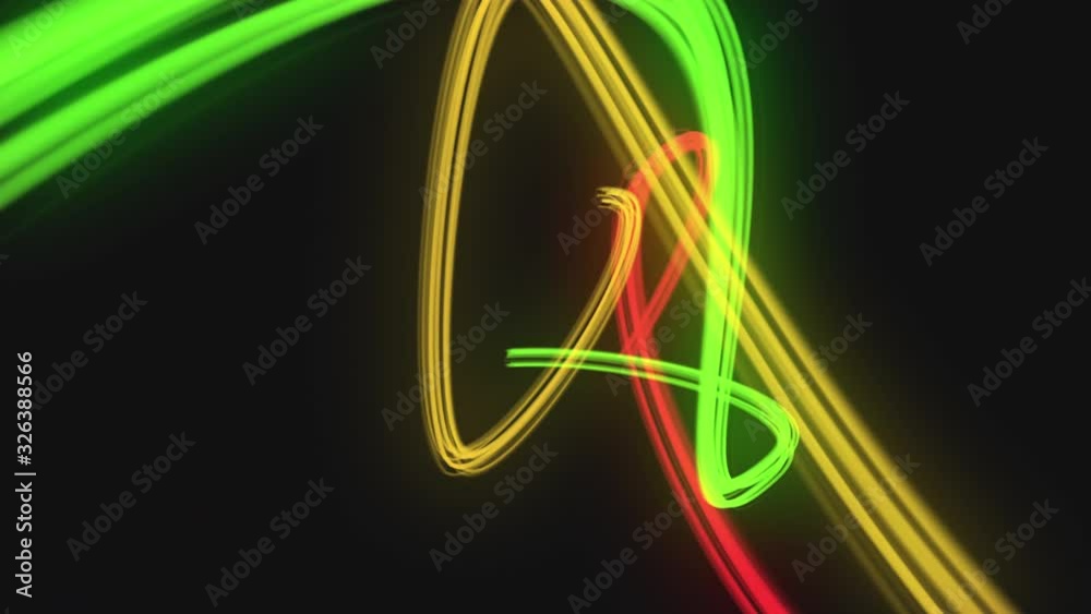 Wall mural Beautiful Colored Abstract Streams Seamless. Futuristic Digital Data Trails Flowing Looped 3d Animation. Strokes of Light. Digital and Technology Concept. 4k Ultra HD 3840x2160