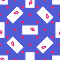 Vector seamless pattern Valentine's Day Letter
