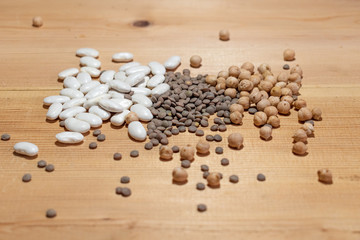 Alubias, lentejas y garbanzos