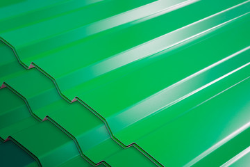 trapezoidal sheets metal, green color