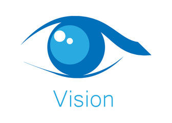 Vision Logo Vector - Isolated On White Background. Modern Eye Logo For News, Media And New Vision Logo. Flat Eye Icon. Abstract Concept Of Vision Vector