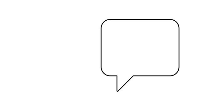 Speech bubble line icon, animated illustration design. Communication collection.