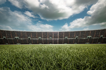 stadium with fans before the match.