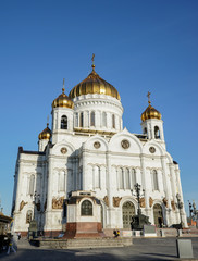 Fototapeta na wymiar Moscow - Cathedral of Christ the Savior, Cathedral of the Russian Orthodox Church.