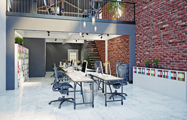 contemporary loft office