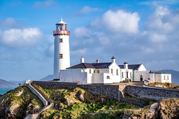 Fototapeta na wymiar Fanad Head Lighthouse at Fanad Point in County Donegal, Republic of Ireland