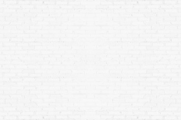 Old white brick wall texture for background. Abstract horizontal architecture wallpaper.