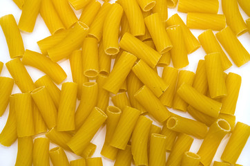 pasta on a white background. background with pasta. View from above.
