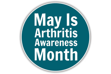 May is National Arthritis Awareness Month. Holiday concept. Template for background, banner, card, poster with text inscription. Vector EPS10 illustration.