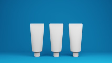 set of cosmetic tubes 3D