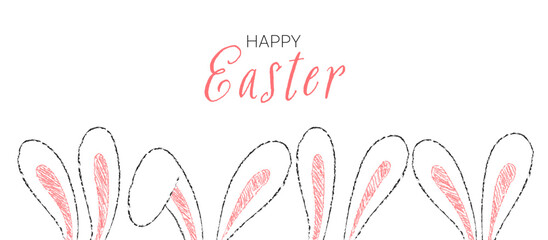 Draw outline rabbit ears in hole  For Easter.