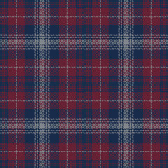 Dark blue, bordo red, and grey tartan check plaid for menswear flannel shirt, blanket, skirt, throw, scarf, or other modern autumn and winter textile print.