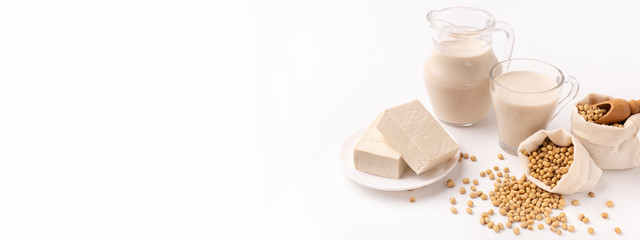 Popular vegan food meat and milk replacement