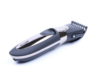 Obraz premium Wireless hair trimmer and beard isolated on a white background. Hair dryer