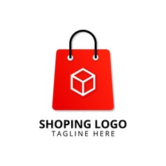 shopping bag logo icon vector template