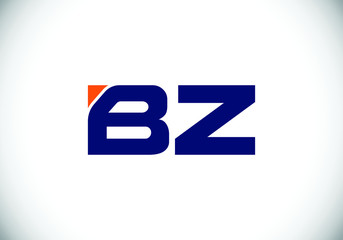B Z Initial letter logo design, Creative Modern Letters Vector Icon Logo Illustration.