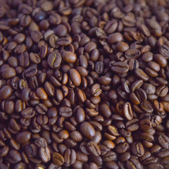 roasted coffee beans top view