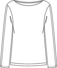 t shirt design apparel template,  Fashion Flat Sketch vector
