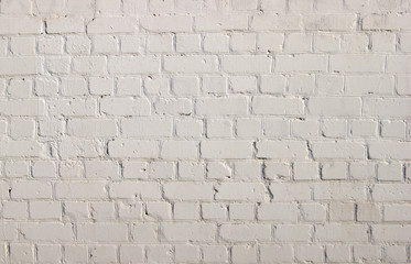 Old, reliable, protective, strong white brick wall. Texture.