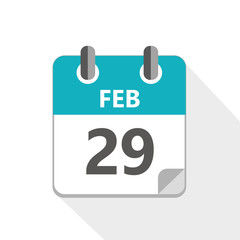 29 february in the leap year calendar vector illustration EPS10