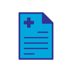 Fototapeta premium medical recipe icon vector