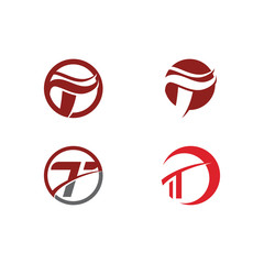 Set T  Logo Template vector symbol