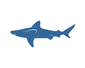 Obraz premium Shark logo vector design template, Silhouette Shark logo, Illustration