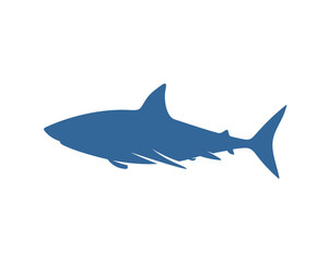 Fototapeta premium Shark logo vector design template, Silhouette Shark logo, Illustration