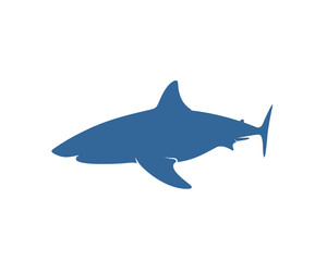 Fototapeta premium Shark logo vector design template, Silhouette Shark logo, Illustration