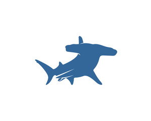 Obraz premium Shark logo vector design template, Silhouette Shark logo, Illustration