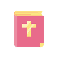 catholic bible, flat style icon