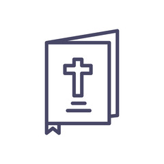 holy bible icon, line style design