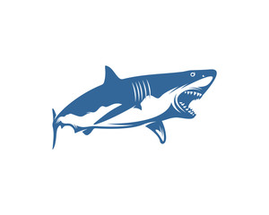 Shark logo vector design template, Silhouette Shark logo, Illustration