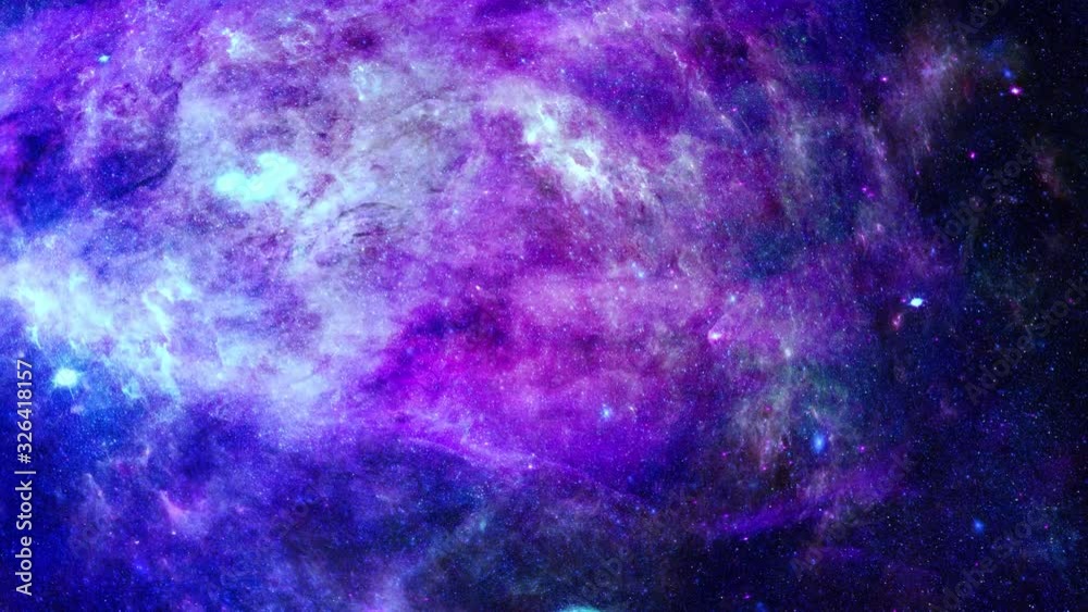 Wall mural animation view to travelling across the universe in moving