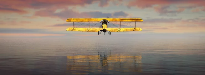 Foto auf Acrylglas Alte Flugzeuge altes Flugzeug am Himmel