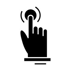 Buttom black icon, concept illustration, vector flat symbol, glyph sign.