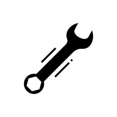 Building keys black icon, concept illustration, vector flat symbol, glyph sign.