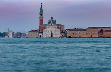 Fototapeta premium Great Venetian lagoon at sunset.
