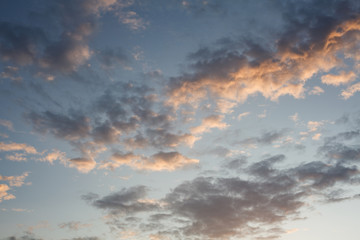 Picturesque morning sky in gentle pastel