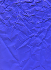 blue vintage crumpled paper for background