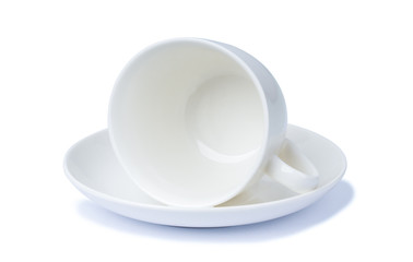 Empty coffee cup  isolated on white background with clipping path