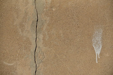 Cement wall with cracks in industrial building, surface for your design and texture background.