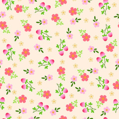 Flower Seamless Pattern Retro